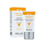ARAVIA 6343, Солнцезащитный крем д/лица с тонирующим эффектом Tinted Moisture Protection SPF 50,50мл