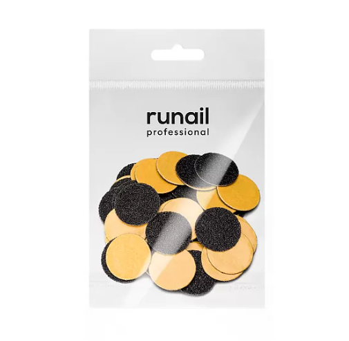 Runail, Сменные файлы, размер L (25 мм), 240 грит, чёрный, 50шт. №7038