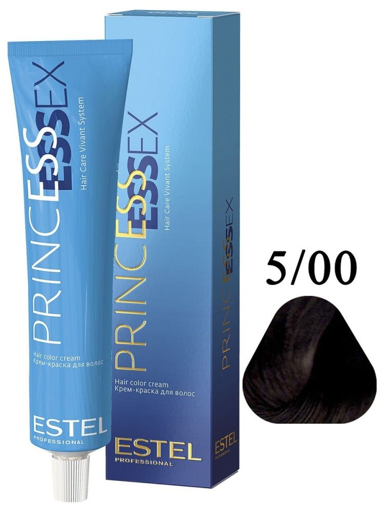 ESTEL PRINCESS ESSEX, 5/00 Крем-краска светлый шатен для седины, 60мл
