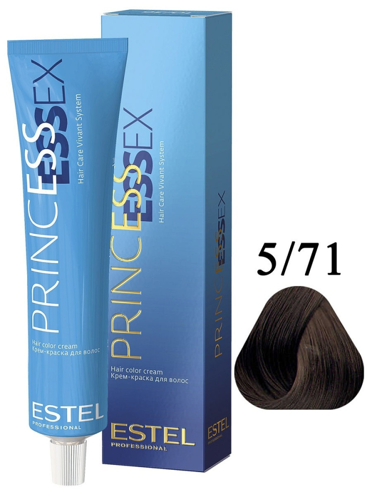 ESTEL PRINCESS ESSEX, 5/71 Крем-краска светлый шатен коричнево-пепельный, 60мл