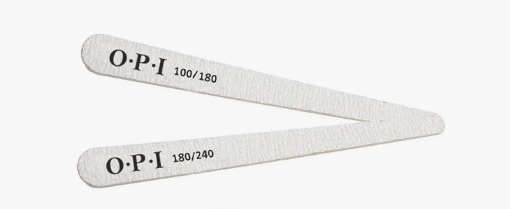 OPI, Пилка тонкая (деревянная основа), капля 100/180 грит. 1 шт