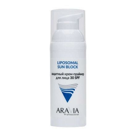 ARAVIA Professional 9219, Защитный крем-праймер для лица SUN BLOCK+ 30SPF, 50 мл