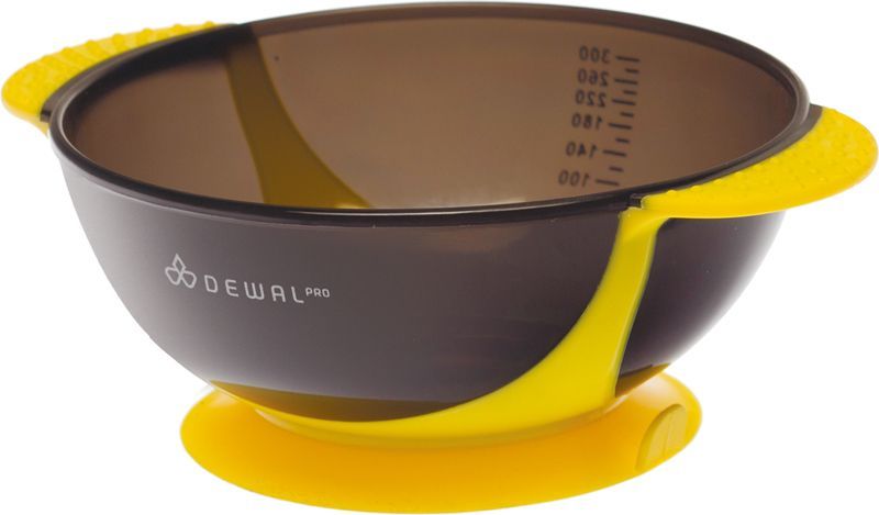 DEWAL, T-18yellow Чаша для краски, желтая, с двумя ручками с прорезиненной вставкой 300 мл