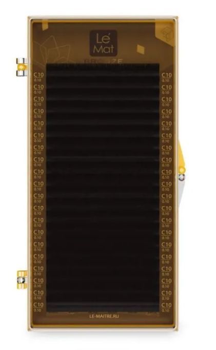 Le Maitre, Ресницы Dark chocolate "Bronze" 20 линий M 0.10 MIX  7-13 mm
