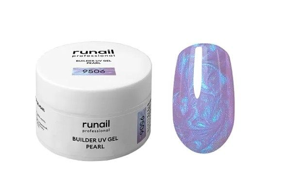 Runail, Моделирующий УФ-гель c жемчужным эффектом BUILDER UV GEL PEARL, 15г №9506 ЧЗ