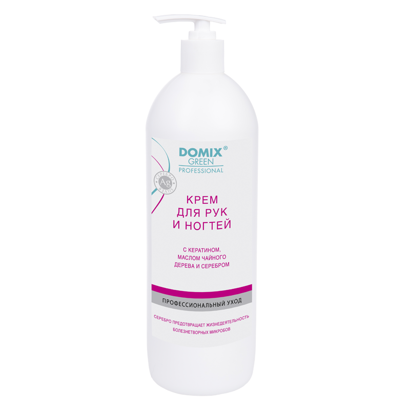 DOMIX, Крем для рук и ногтей с кератином и маслом чайного дерева, 500 мл ЧЗ