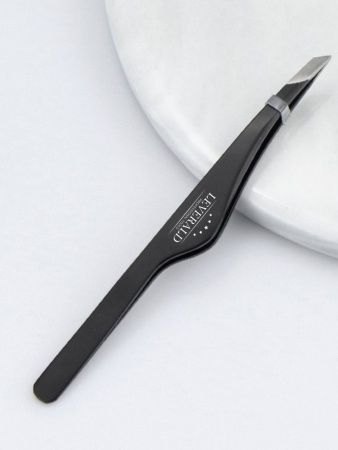 Leverald, Пинцет д/бровей ТА-105-Р3 (ручная заточка), ЧЕРНЫЙ, 1шт