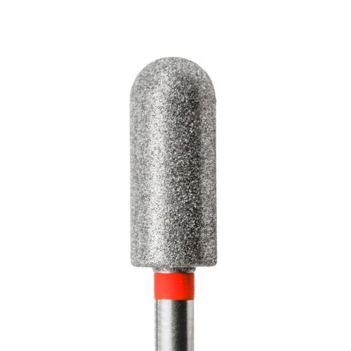 КМИЗ, Фреза алмазная ЦИЛИНДР с полусферой мелкой зернистости D5.0 (красный) ГСАЦС-5,0П-12М