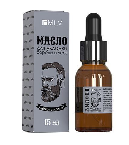 Milv, Масло для укладки бороды и усов, 15 мл