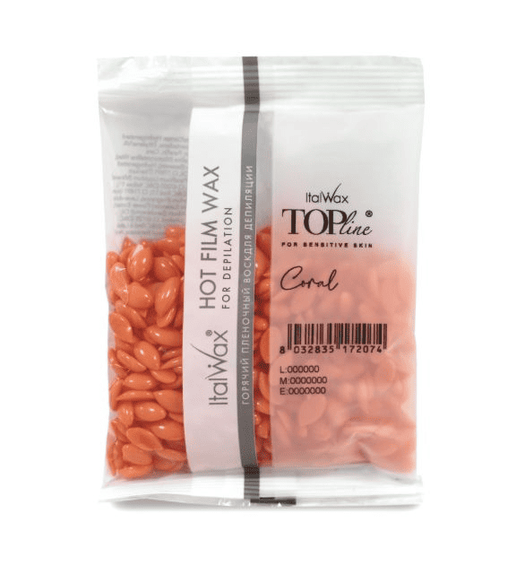 ItalWax Top Line, Воск горячий (пленочный) "Coral" (коралл), гранулы, 750 гр ЧЗ