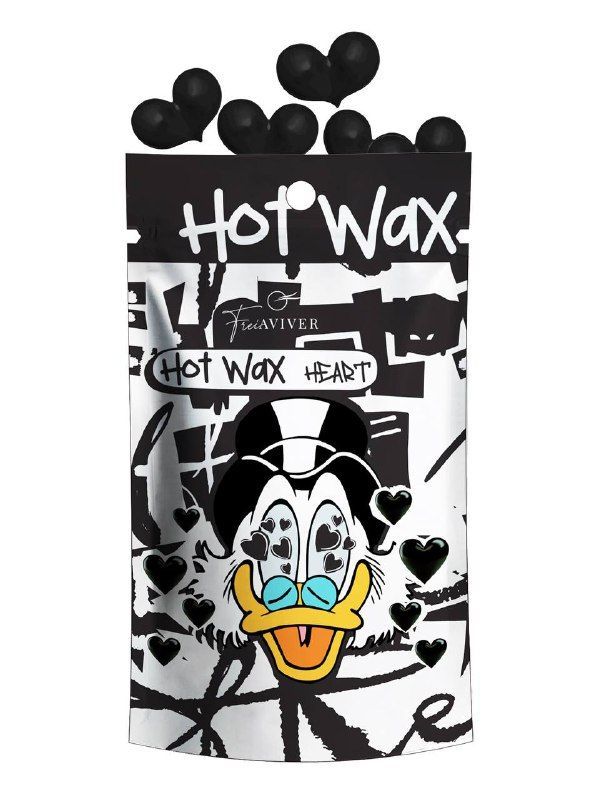 FreiAVIVER, Воск для депиляции бровей и лица Hot Wax "Hearts" черный, 100гр ЧЗ
