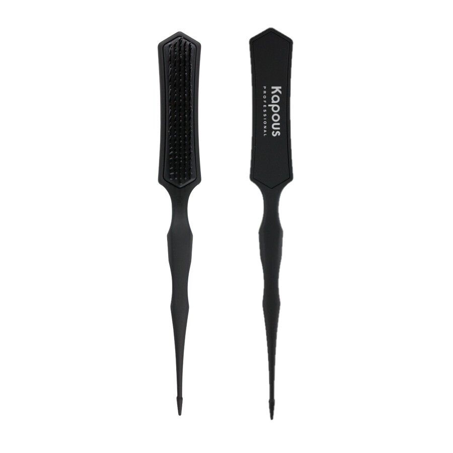 Kapous, Расческа узкая - трехуровневая щетина,черного цвета арт. 892