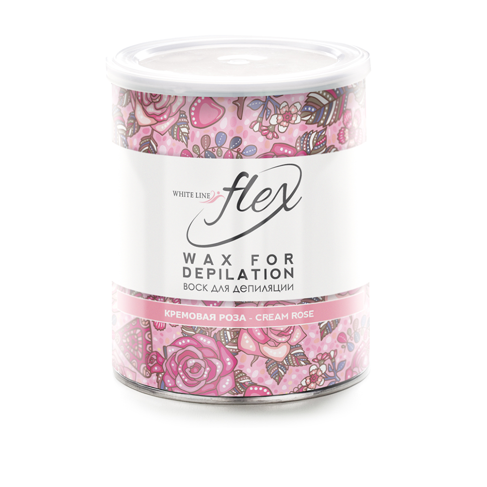 ItalWax, Воск Flex "Кремовая роза" в банке, 800 мл