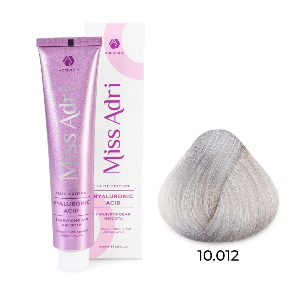 ADRICOCO, К/к д/волос Miss Adri Elite Edition, 10.012 Пл.блонд пр.пепел.перл,100 мл, арт.7672990