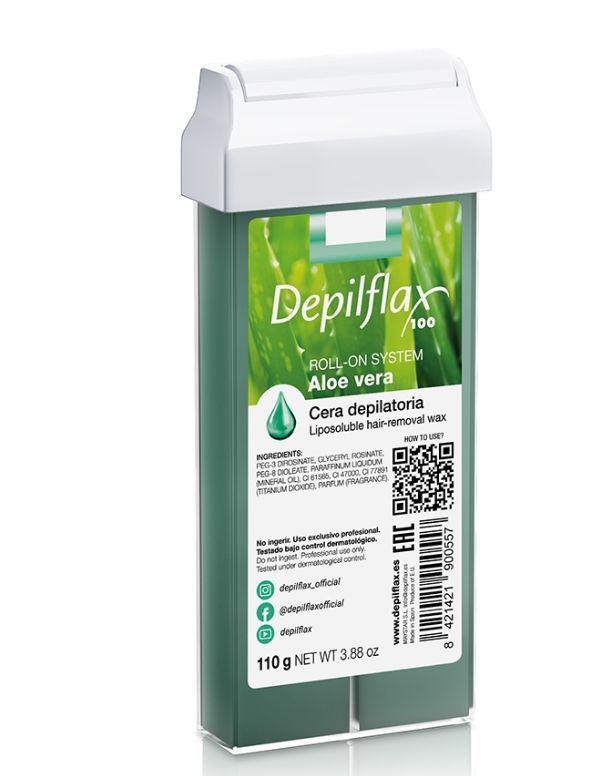 Depilflax, Воск для депиляции в картридже "Алоэ Вера", 110 гр (ЧЗ)