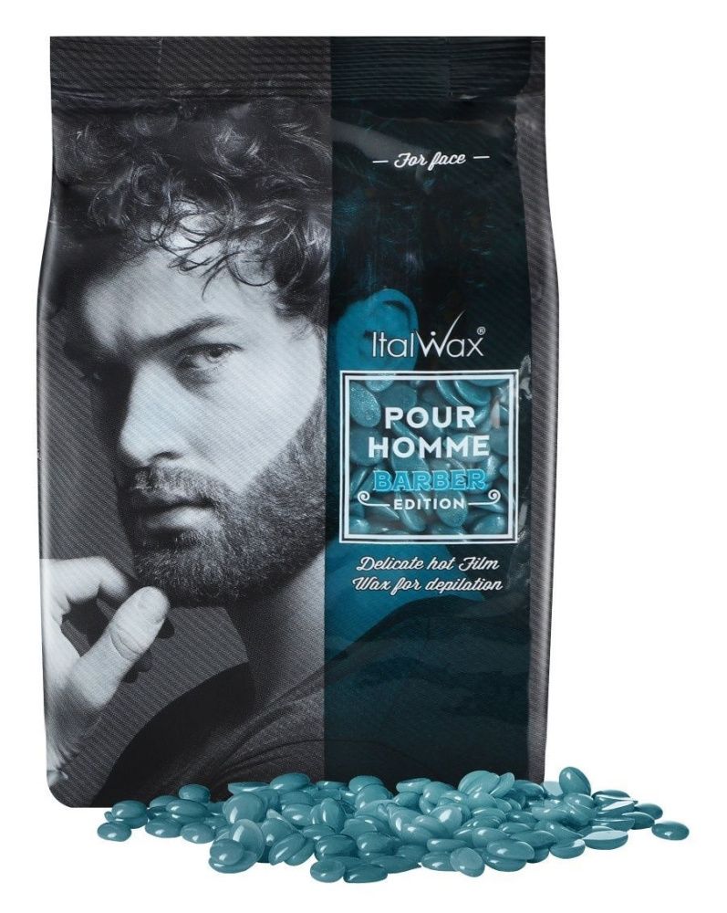 ItalWax, Воск горячий (пленочный) "POUR HOMME BARBER" (мужской), гранулы, 500 гр
