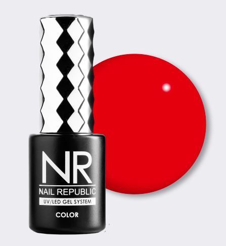 NR, 208 Perfect red гель-лак, Малиново-красный, 10 мл ЧЗ