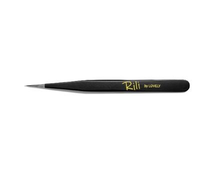 Rili, Пинцет для наращивания тип  прямой (Black Line), 1шт