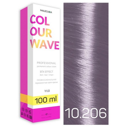 Malecula, Крем-краска 10.206 Platinum Blond Pearl Violet/Платиновый блонд жемчужно-фиолетовый, 100мл