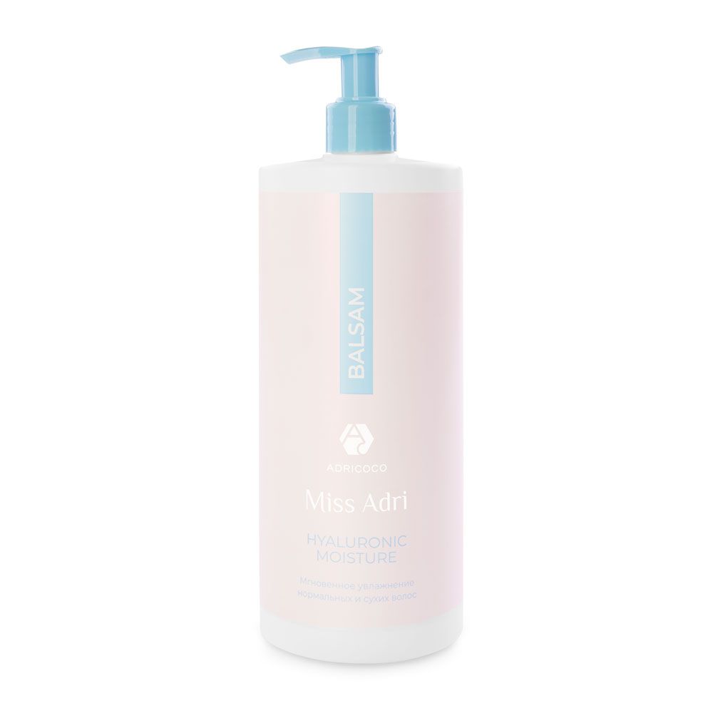 ADRICOCO, Увлажняющий бальзам для волос Miss Adri Hyaluronic moisture,1000 мл, арт.74832