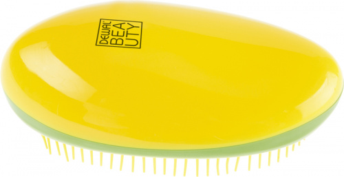 DEWAL, DBT-03 Щетка массажная BEAUTY, д/легкого расчесывания волос,овальная, желто-зелено-желтый