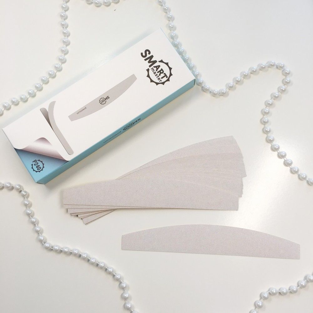 SMART master, Файлы ЛОДОЧКА М Premium БЕЛЫЕ, абразивность Р240, 25 шт