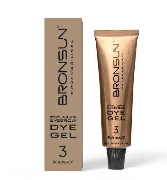 BRONSUN, Гель-краска для ресниц и бровей, цвет иссиня-чёрный #3,15мл