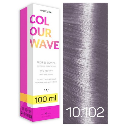 Malecula, Крем-краска 10.102 Platinum Metallic Violet Blond/Платиновый Блонд Металлик Фиолет, 100мл