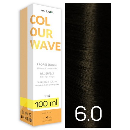 Malecula, Крем-краска 6.0 Intense Natural Dark Blond/Интенсивный Натуральный Темный Блонд, 100мл