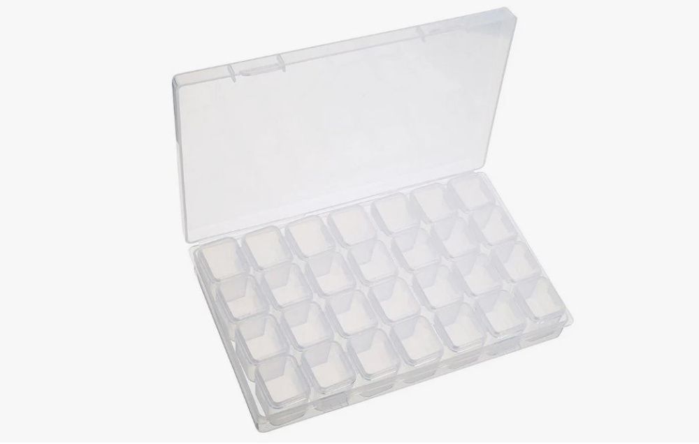 Коробочка для страз, 1 шт. Прозрачная