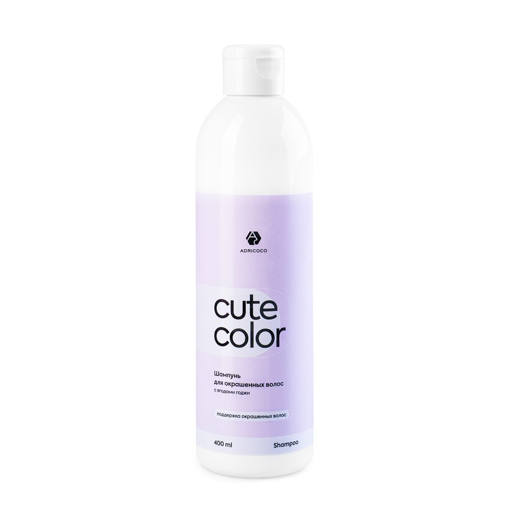 ADRICOCO, Шампунь для окрашенных волос CUTE COLOR с ягодами годжи, 400 мл, арт.1005691