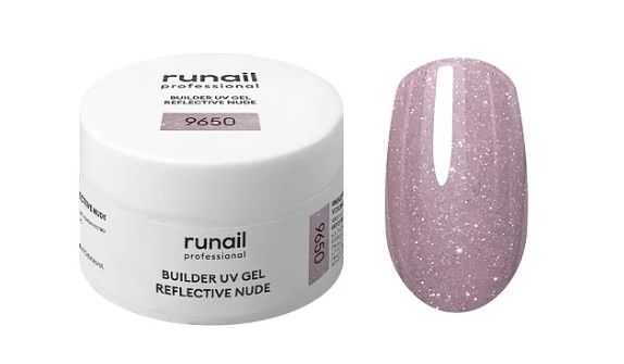 Runail, Моделирующий УФ-гель светоотражающий BUILDER UV GEL REFLECTIVE NUDE, 15г №9650 ЧЗ