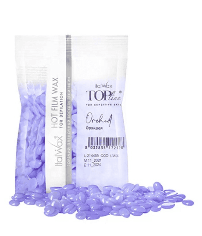ItalWax Top Line, Воск горячий (пленочный) "Orchid" (Орхидея), гранулы, 100 гр ЧЗ