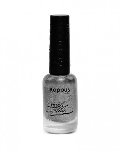 Kapous, Лак для стемпинга «Crazy story», черное серебро, 8 мл арт 2660