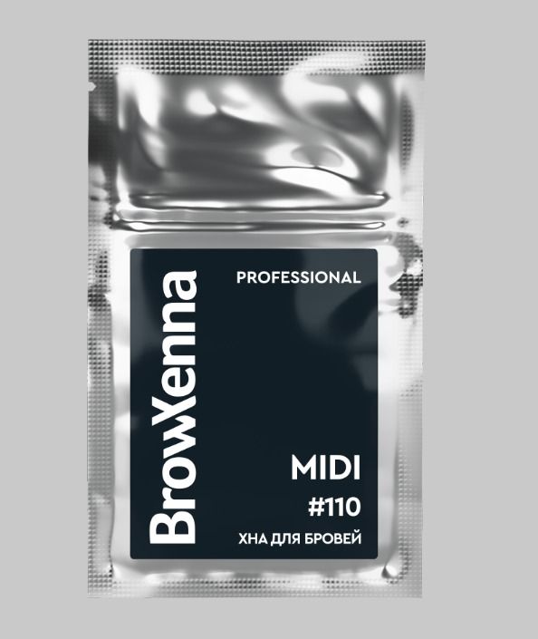 BrowXenna, Хна для бровей #110, Графит, (midi-саше), 3 г, 1 шт.