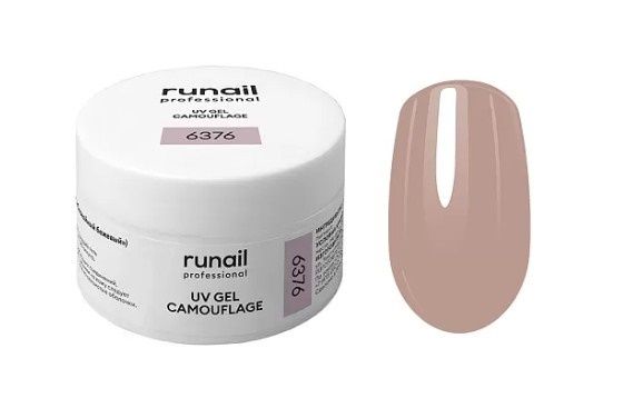 Runail, Камуфлирующий УФ-гель (цвет: Cпокойный бежевый), 15 г №6376