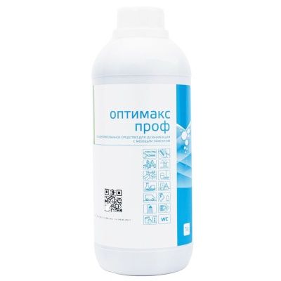 Оптимакс Проф, Дезинфицирующее средство с моющим эффектом, 1л (Ч/З)