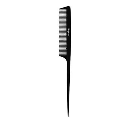 Kapous, Расческа парикмахерская с пластиковым хвостиком «Carbon fiber» 229*25 мм арт. 2453