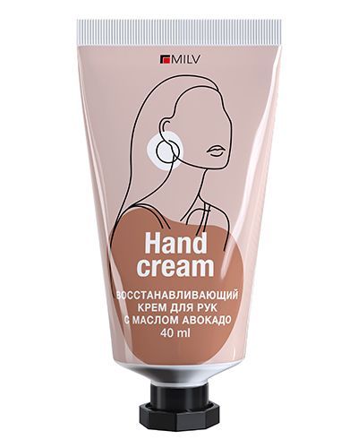 Milv, Восстанавливающий крем для рук с маслом авокадо. ЛИЧИ. 40 мл