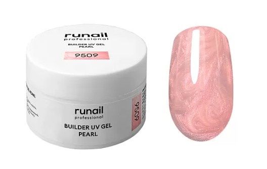 Runail, Моделирующий УФ-гель c жемчужным эффектом BUILDER UV GEL PEARL, 15г №9509