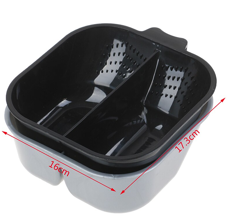 Миска для смешивания, 2 секции (черная)