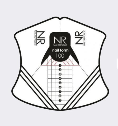 NR, Пластиковые шаблоны № 100 для моделирования ногтей, стандартные, 300 шт
