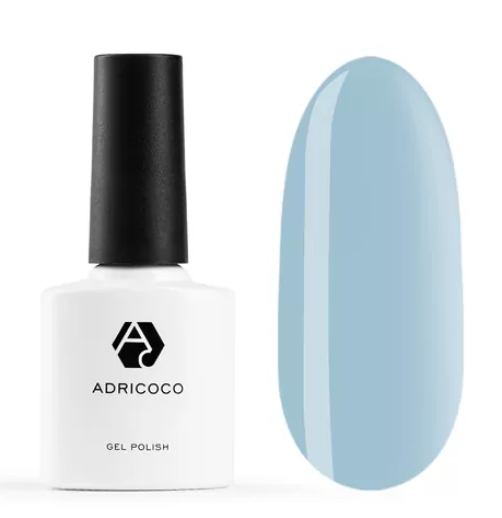 ADRICOCO, Цветной гель-лак №197 небесно-голубой, 8 мл