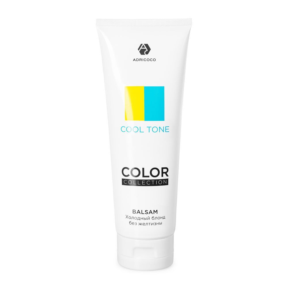 ADRICOCO, Оттеночный бальзам COLOR COLLECTION COOL TONE с керат. и маслом льна, 250 мл арт 76003 Ч/З