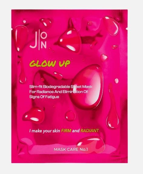 J|ON, Тканевая маска для лица с пептидами Ultra Revitalizing Peptide Sheet Mask, 28 мл