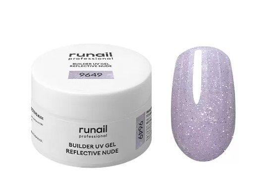 Runail, Моделирующий УФ-гель светоотражающий BUILDER UV GEL REFLECTIVE NUDE, 15г №9649 ЧЗ