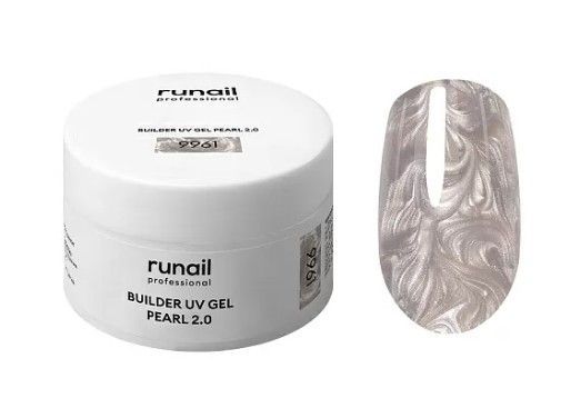 Runail, Моделирующий УФ-гель c жемчужным эффектом BUILDER UV GEL PEARL 2.0, 15г №9961
