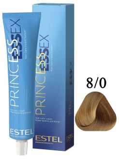 ESTEL PRINCESS ESSEX, 8/0 Крем-краска светло-русый, 60мл