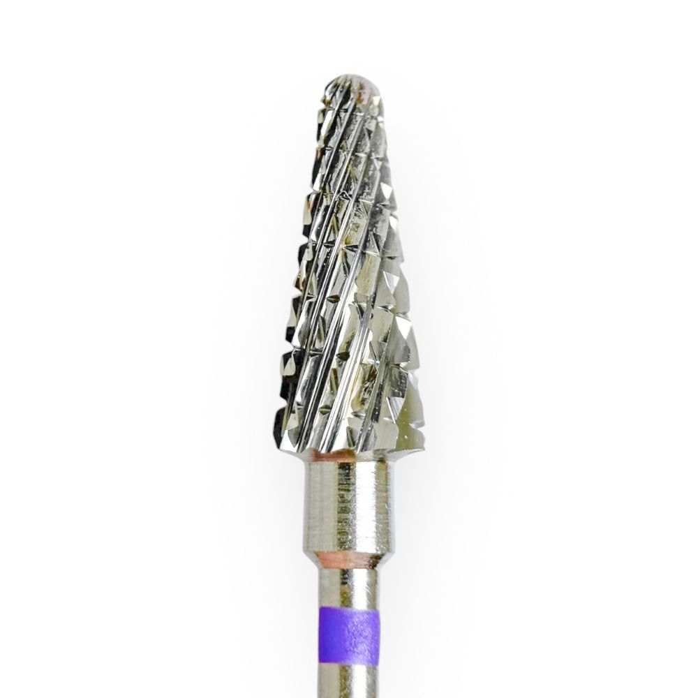 КМИЗ, Фреза твердосплавная КОНУС тройная нарезка D6.0 (фиолетовая) ФКТрП 060-К ТВС L14