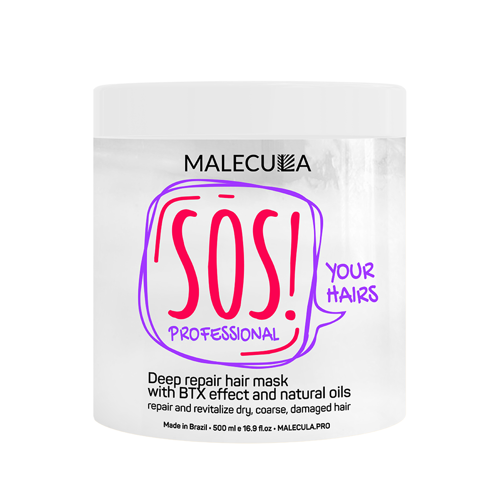 Malecula, Маска для восстановления и укрепления волос SOS your hairs mask, 500 мл